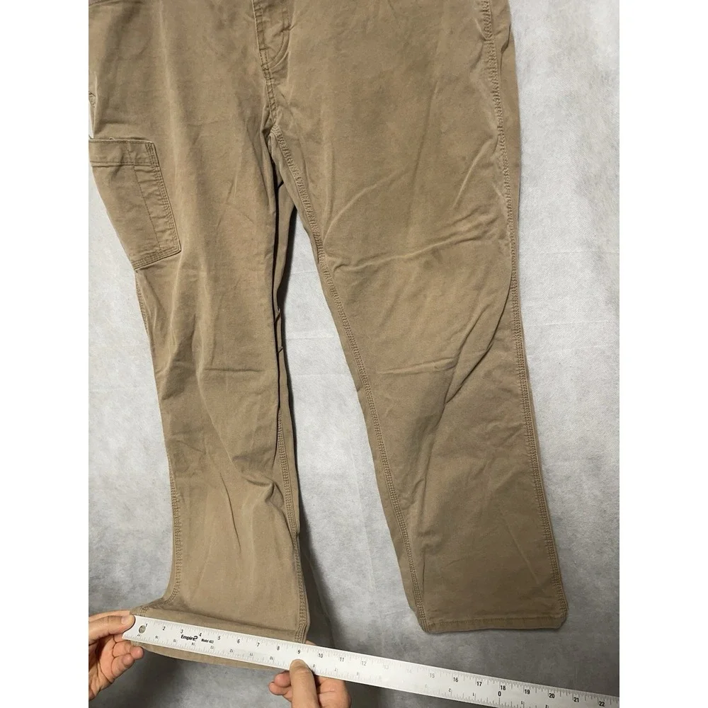 Ariat Pants Men Size 38x30 Beige M4 Relaxed Straight Rebar Canvas Workwear Heavy - Picture 4 of 10